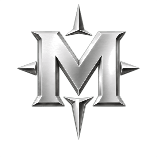 Move It silver compass M emblem